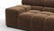 Tufted - Tufted Sectional, Extra Large Left Corner, Mocha Velvet