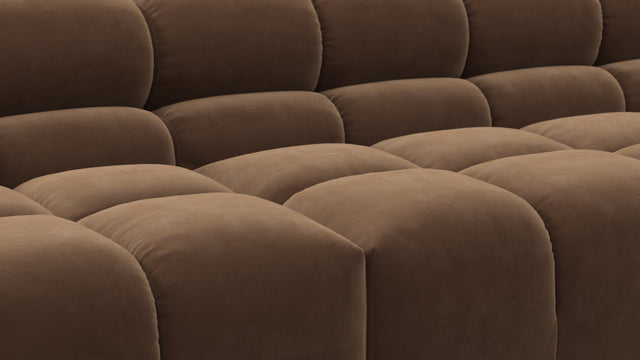 Tufted - Tufted Sectional, Extra Large Sofa, Mocha Velvet