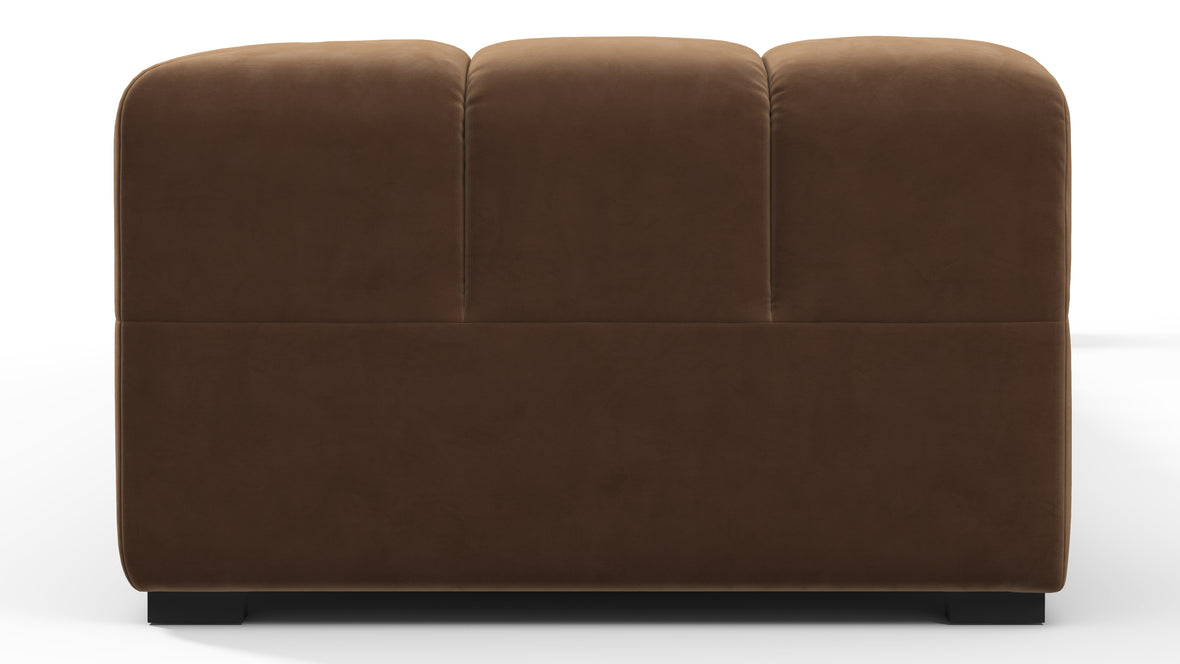 Tufted - Tufted Sectional, Extra Large Sofa, Mocha Velvet