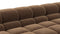 Tufted - Tufted Sectional, Large Left Corner, Mocha Velvet