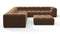 Tufted - Tufted Sectional, Large Right Corner, Mocha Velvet