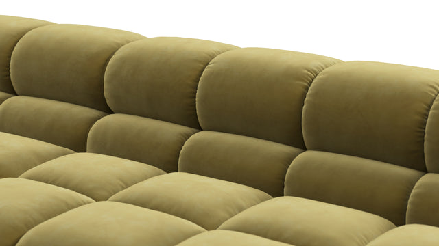 Tufted - Tufted Sectional, Large Right Corner, Olive Gold Velvet