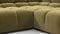 Tufted - Tufted Sectional, Large Right Corner, Olive Gold Velvet