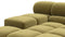 Tufted - Tufted Sectional, Left Corner, Olive Gold Velvet