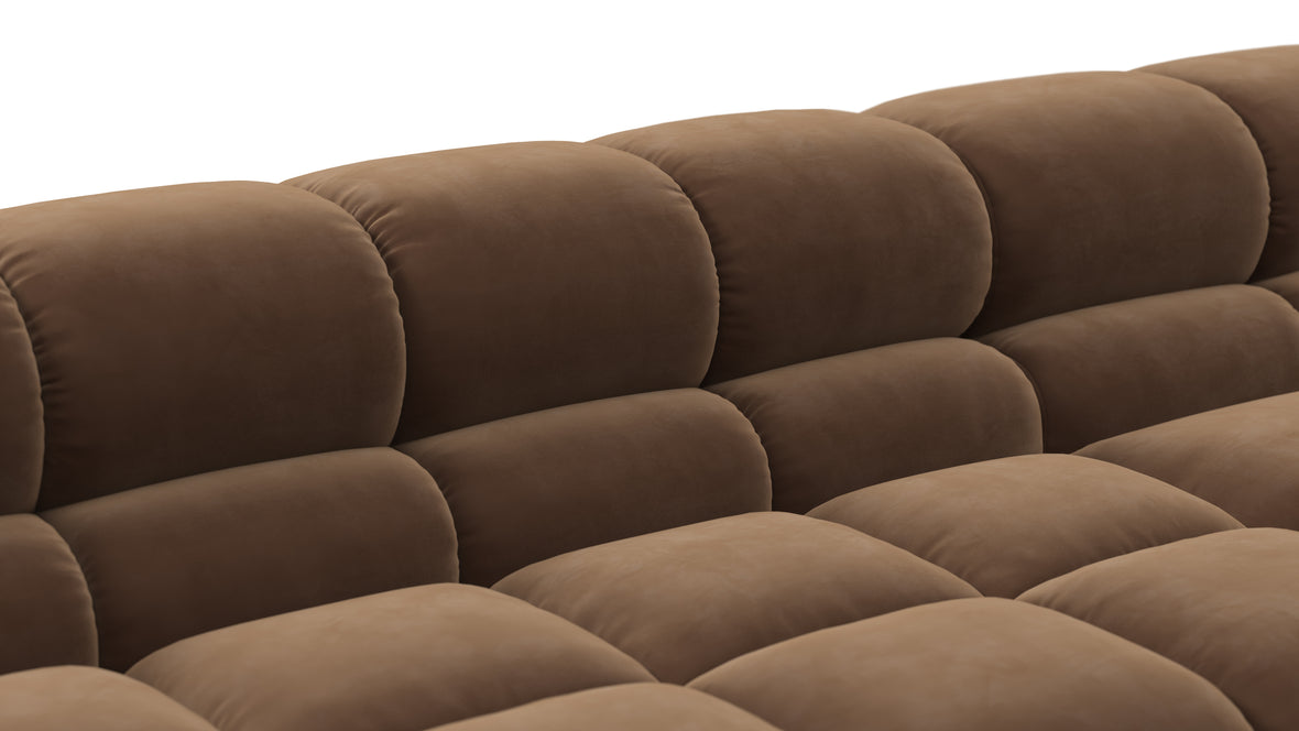 Tufted - Tufted Sectional, U Shape, Mocha Velvet