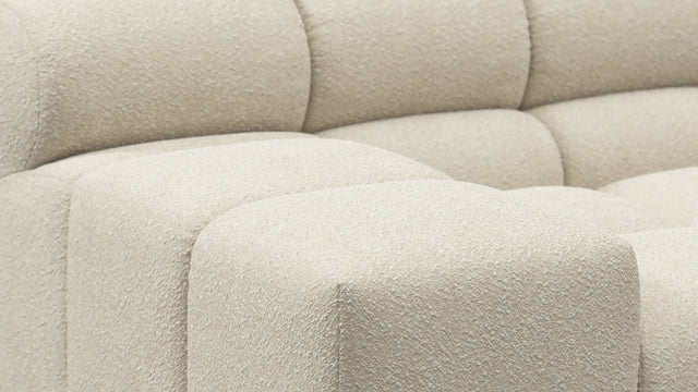 Tufted - Tufted Sectional, Extra Deep Sofa, Eggshell Boucle