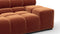 Tufted - Tufted Sectional, Extra Large Left Corner, Spice Velvet