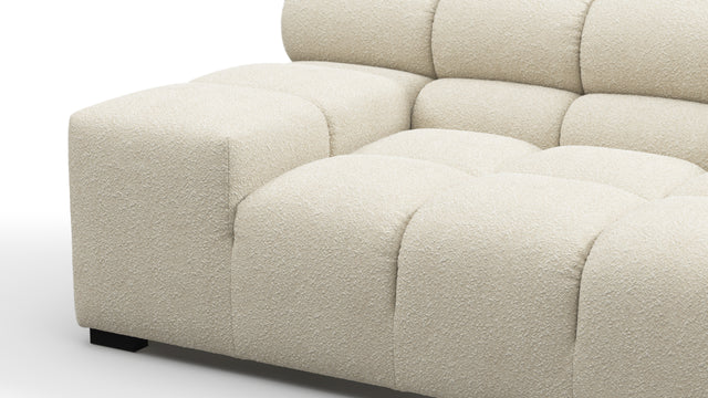 Tufted - Tufted Sectional, Extra Large Left Corner, Eggshell Boucle