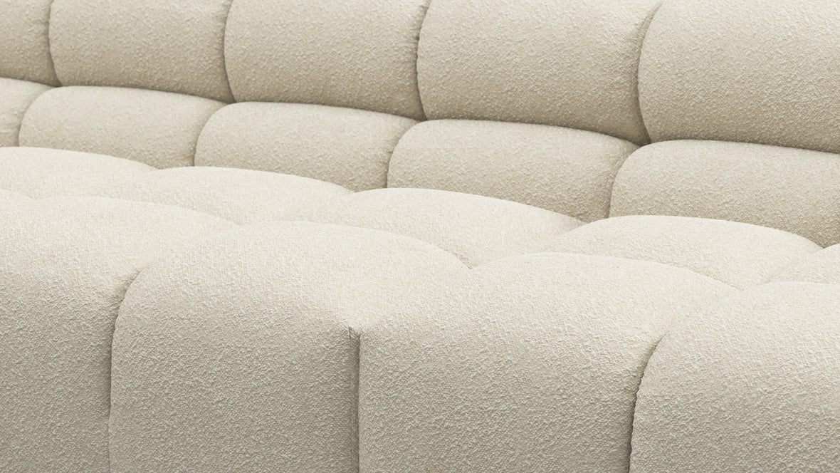 Tufted - Tufted Sectional, Extra Large Right Corner, Eggshell Boucle