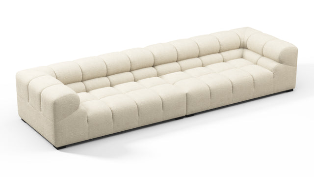 Tufted - Tufted Sectional, Extra Large Sofa, Eggshell Boucle