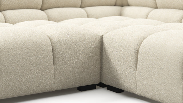 Tufted - Tufted Sectional, Large Right Corner, Eggshell Boucle