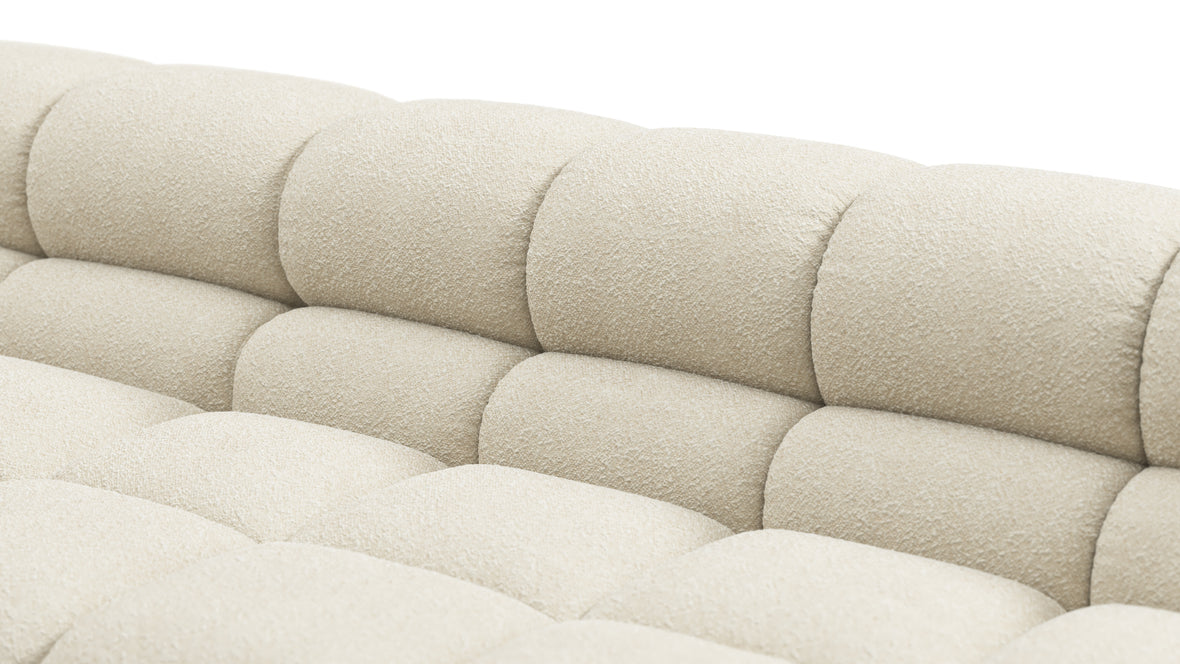 Tufted - Tufted Sectional, Large Right Corner, Eggshell Boucle