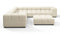 Tufted - Tufted Sectional, Large Right Corner, Eggshell Boucle