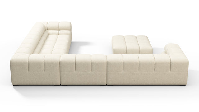 Tufted - Tufted Sectional, Large Right Corner, Eggshell Boucle