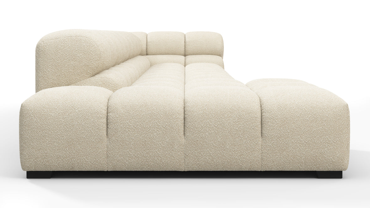 Tufted - Tufted Sectional, Large, Left Chaise, Eggshell Boucle