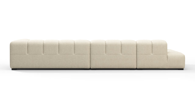 Tufted - Tufted Sectional, Large, Left Chaise, Eggshell Boucle