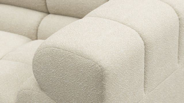 Tufted - Tufted Sectional, Left Corner, Eggshell Boucle