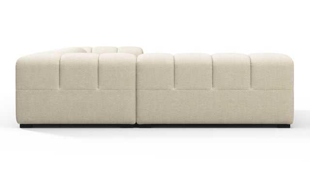 Tufted - Tufted Sectional, Left Corner, Eggshell Boucle