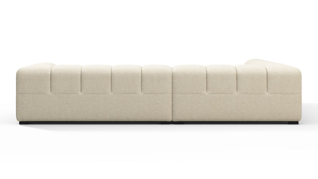 Tufted - Tufted Sectional, Left Corner, Eggshell Boucle