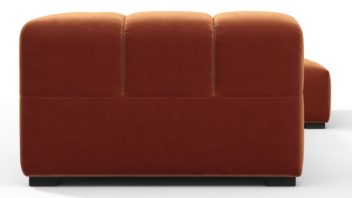 Tufted - Tufted Sectional, Small L, Right, Spice Velvet