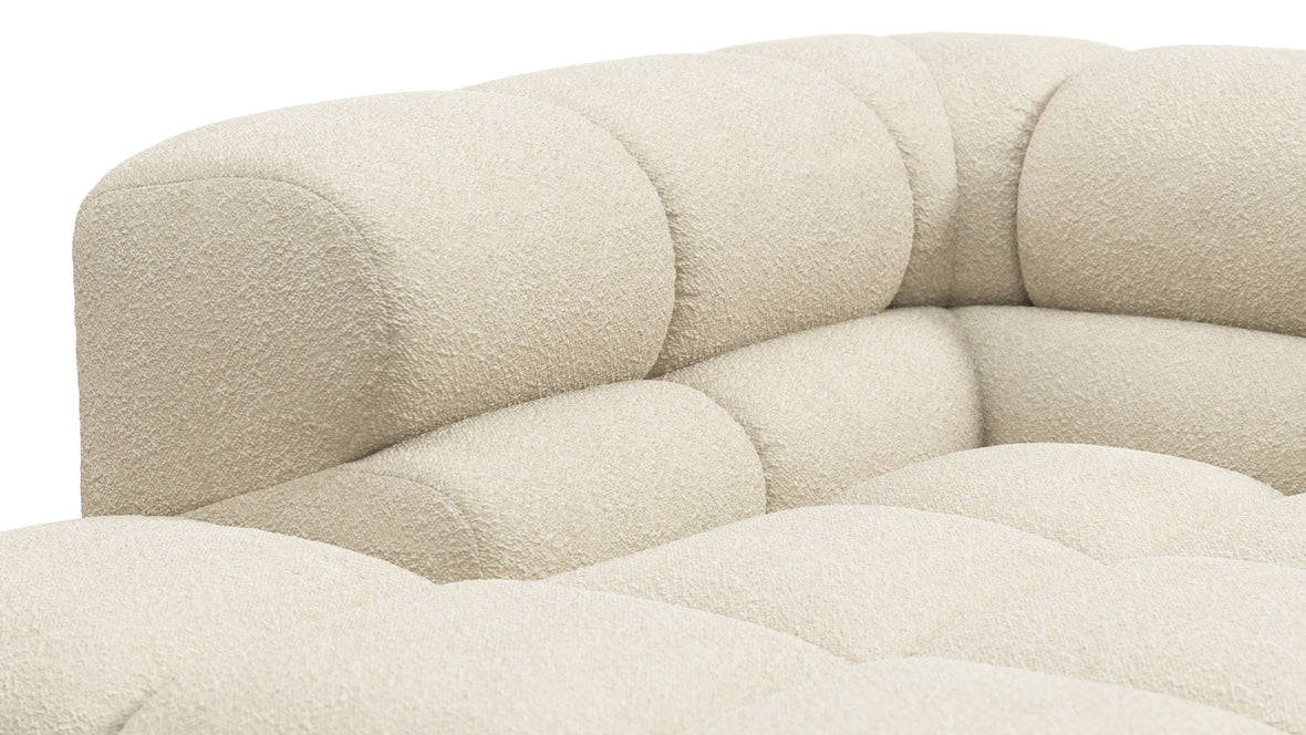 Tufted - Tufted Sectional, Small L, Left, Eggshell Boucle