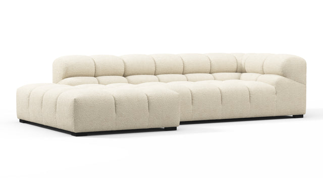 Tufted - Tufted Sectional, Small L, Left, Eggshell Boucle