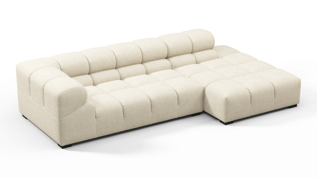 Tufted - Tufted Sectional, Small L, Right, Eggshell Boucle