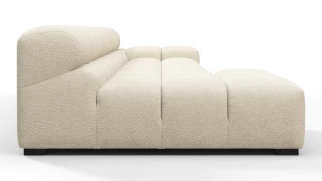 Tufted - Tufted Sectional, Small, Left Chaise, Eggshell Boucle