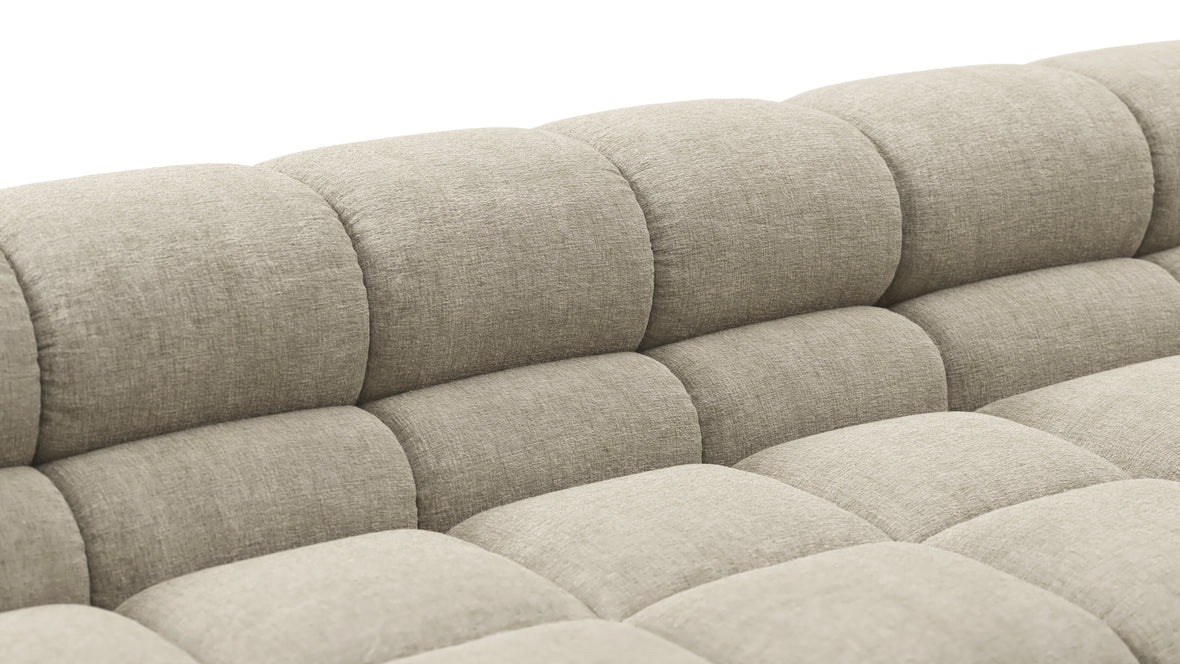 Tufted - Tufted Sectional, Large Left Corner, Beige Gray Chenille