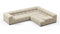 Tufted - Tufted Sectional, Right Corner, Beige Gray Chenille