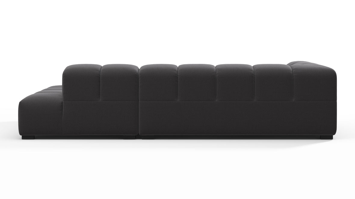 Tufted - Tufted Sectional, Small L, Right, Ink Brushed Weave