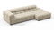 Tufted - Tufted Sectional, Small L, Right, Beige Gray Chenille