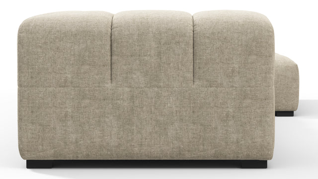 Tufted - Tufted Sectional, Small L, Right, Beige Gray Chenille