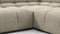 Tufted - Tufted Sectional, U Shape, Beige Gray Chenille