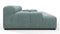 Tufted - Tufted Sectional, Extra Deep Sofa, Cerulean Chenille