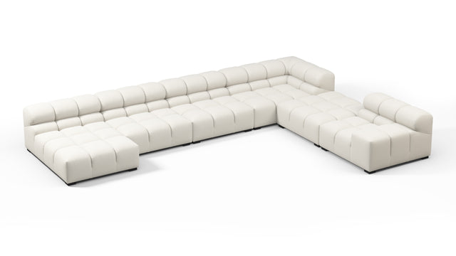 Tufted - Tufted Sectional, Extra Large Right Corner, Natural Weave