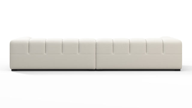 Tufted - Tufted Sectional, Extra Large Sofa, Oatmeal Brushed Weave