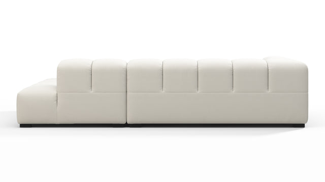 Tufted - Tufted Sectional, Small L, Right, Oatmeal Brushed Weave