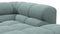 Tufted - Tufted Sectional, Small L, Left, Cerulean Chenille