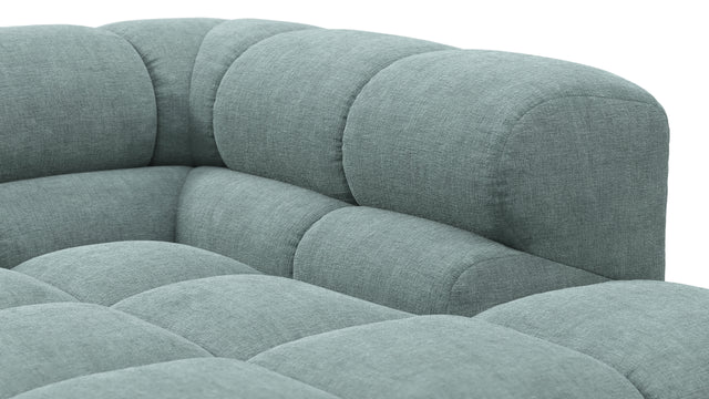 Tufted - Tufted Sectional, Small L, Left, Cerulean Chenille