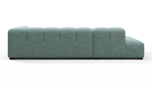 Tufted - Tufted Sectional, Small L, Left, Cerulean Chenille