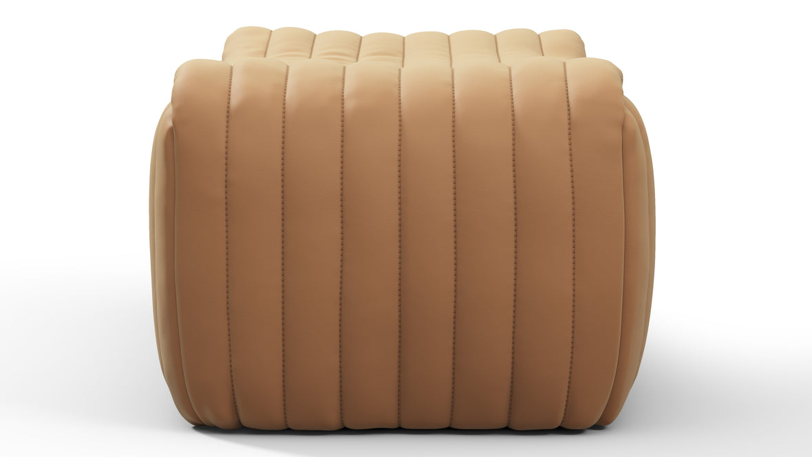 Sandra - Sandra Ottoman, Camel Premium Leather