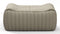 Sandra - Sandra Ottoman, Beige Gray Vegan Leather