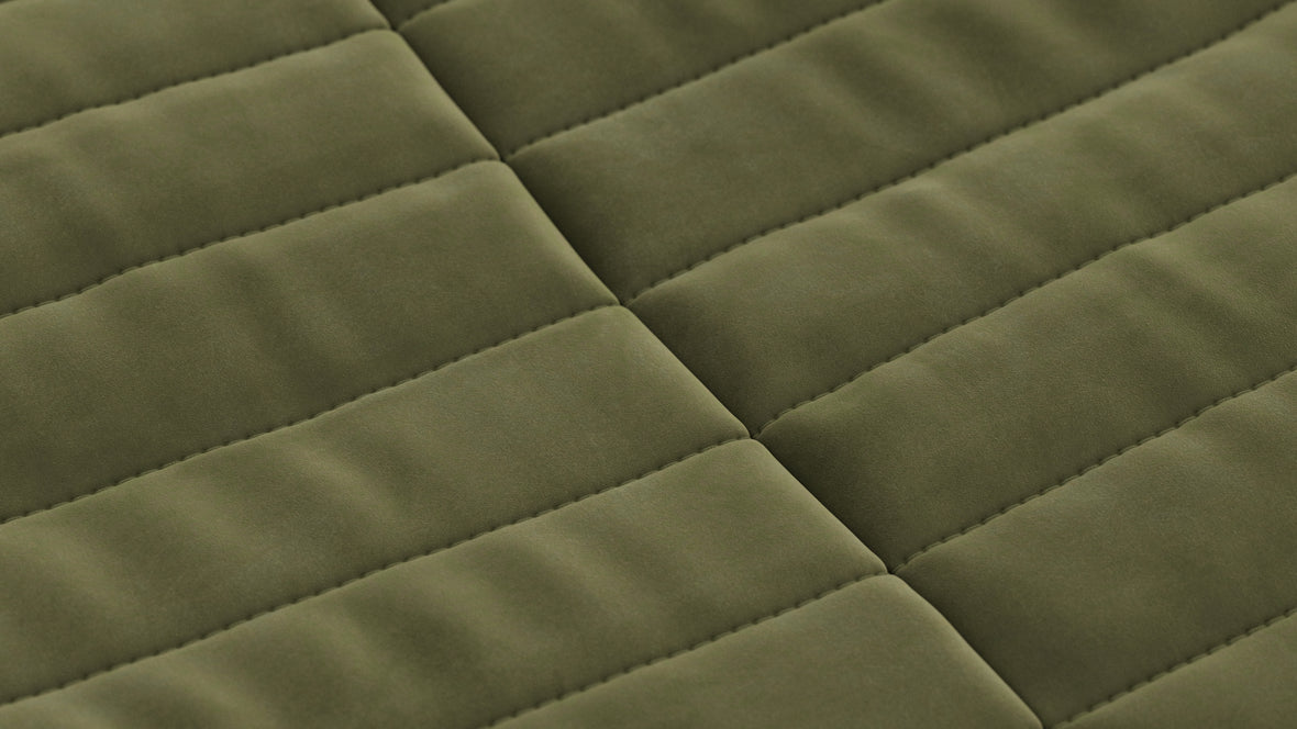 Sandra - Sandra Ottoman, Olive Green Velvet