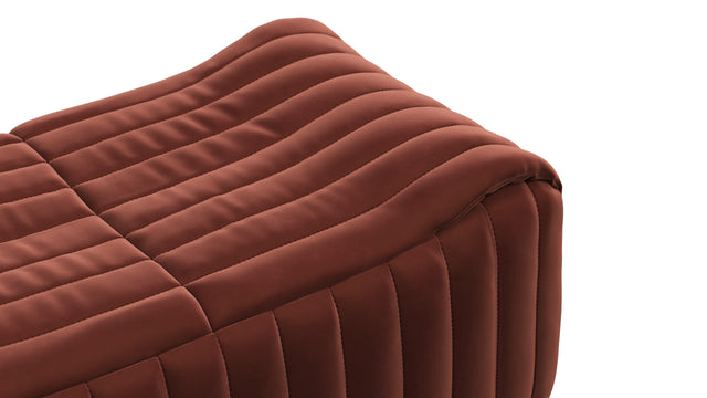 Sandra - Sandra Ottoman, Burgundy Velvet