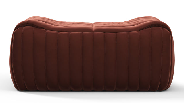 Sandra - Sandra Ottoman, Burgundy Velvet