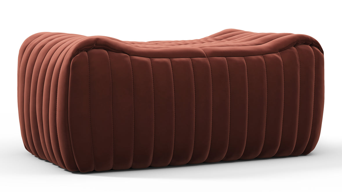 Sandra - Sandra Ottoman, Burgundy Velvet