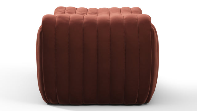 Sandra - Sandra Ottoman, Burgundy Velvet