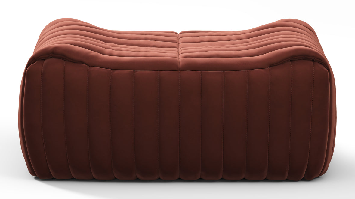 Sandra - Sandra Ottoman, Burgundy Velvet