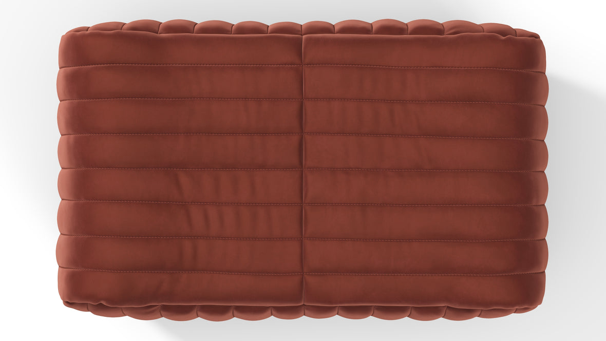 Sandra - Sandra Ottoman, Burgundy Velvet